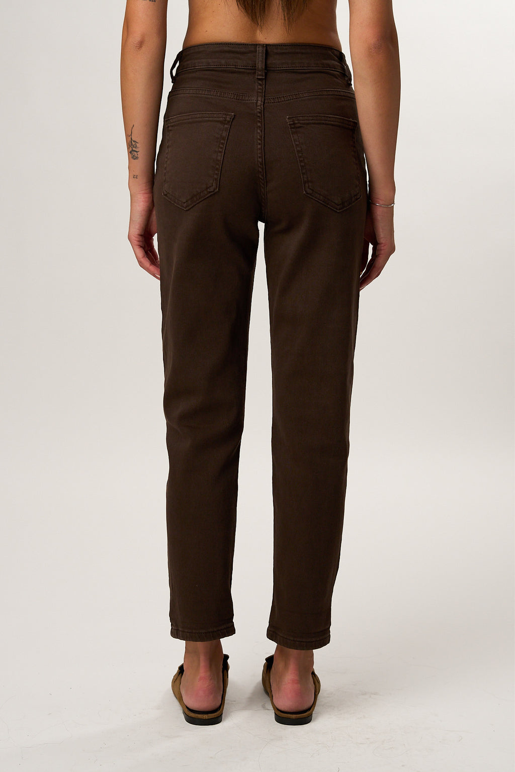 Jeans Momfit Marrone