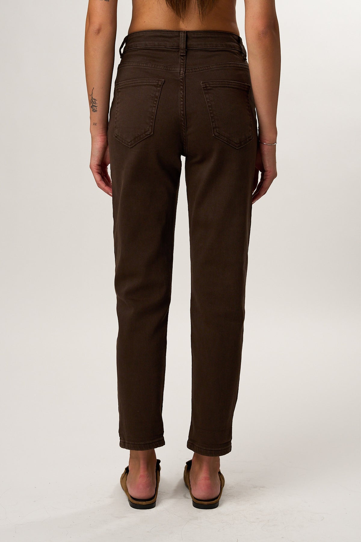 Jeans Momfit Marrone