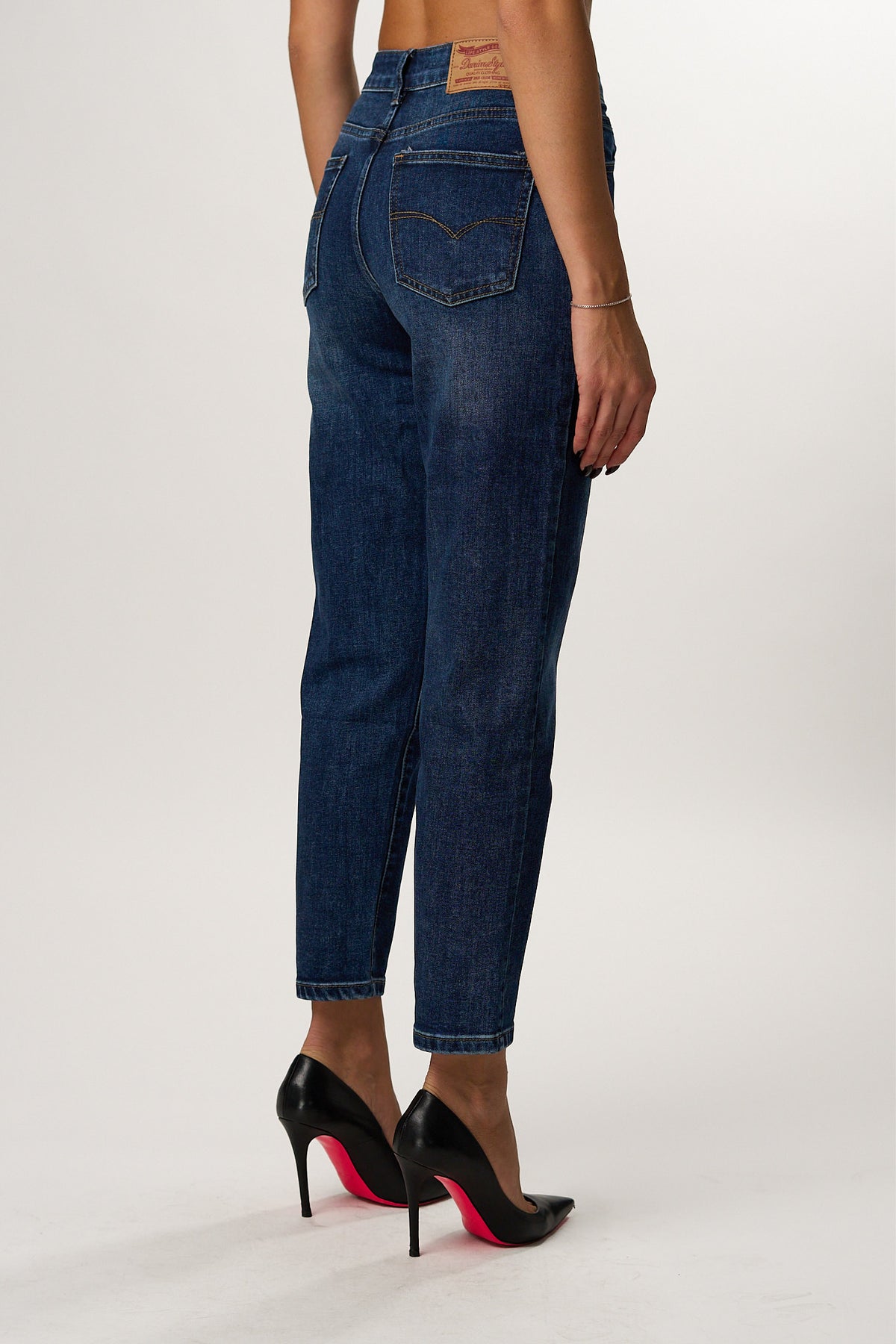 Jeans Momfit Blu Wash