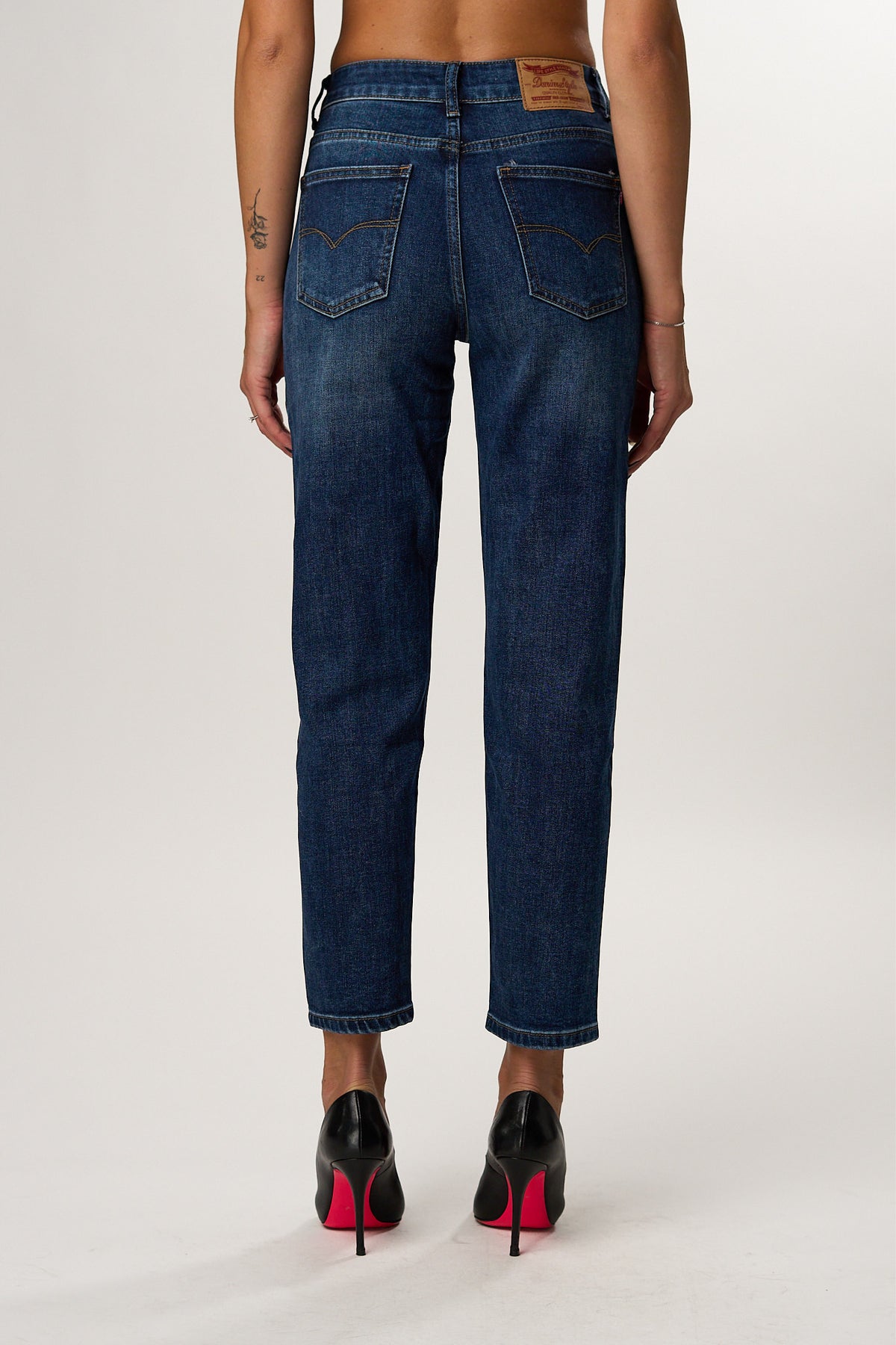 Jeans Momfit Blu Wash