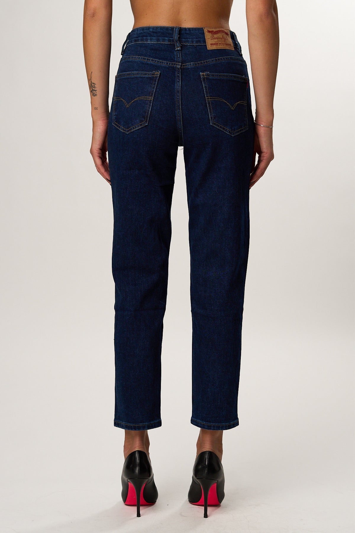 Jeans Momfit Blu Navy