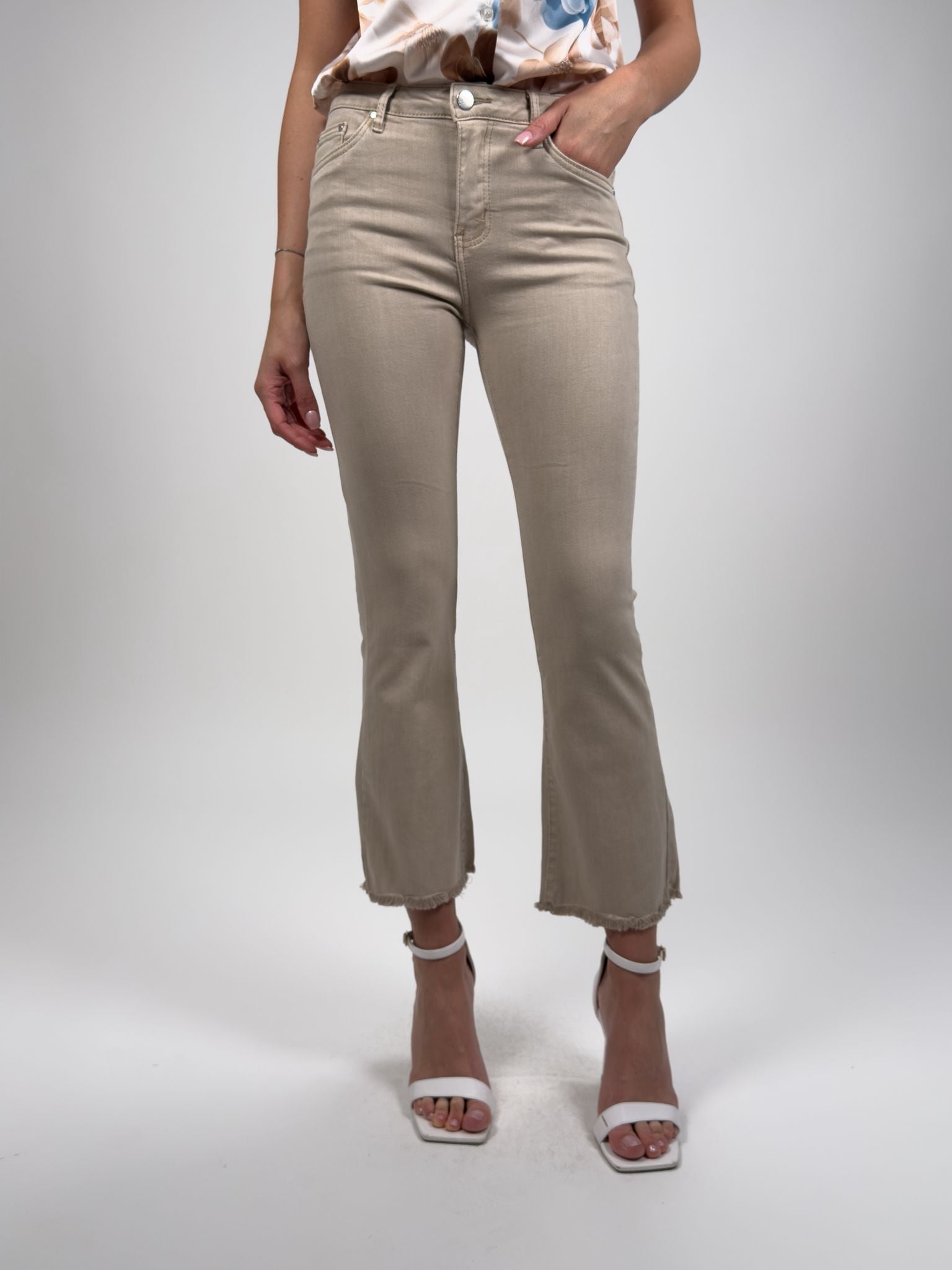 Jeans Trombetta Nocciola