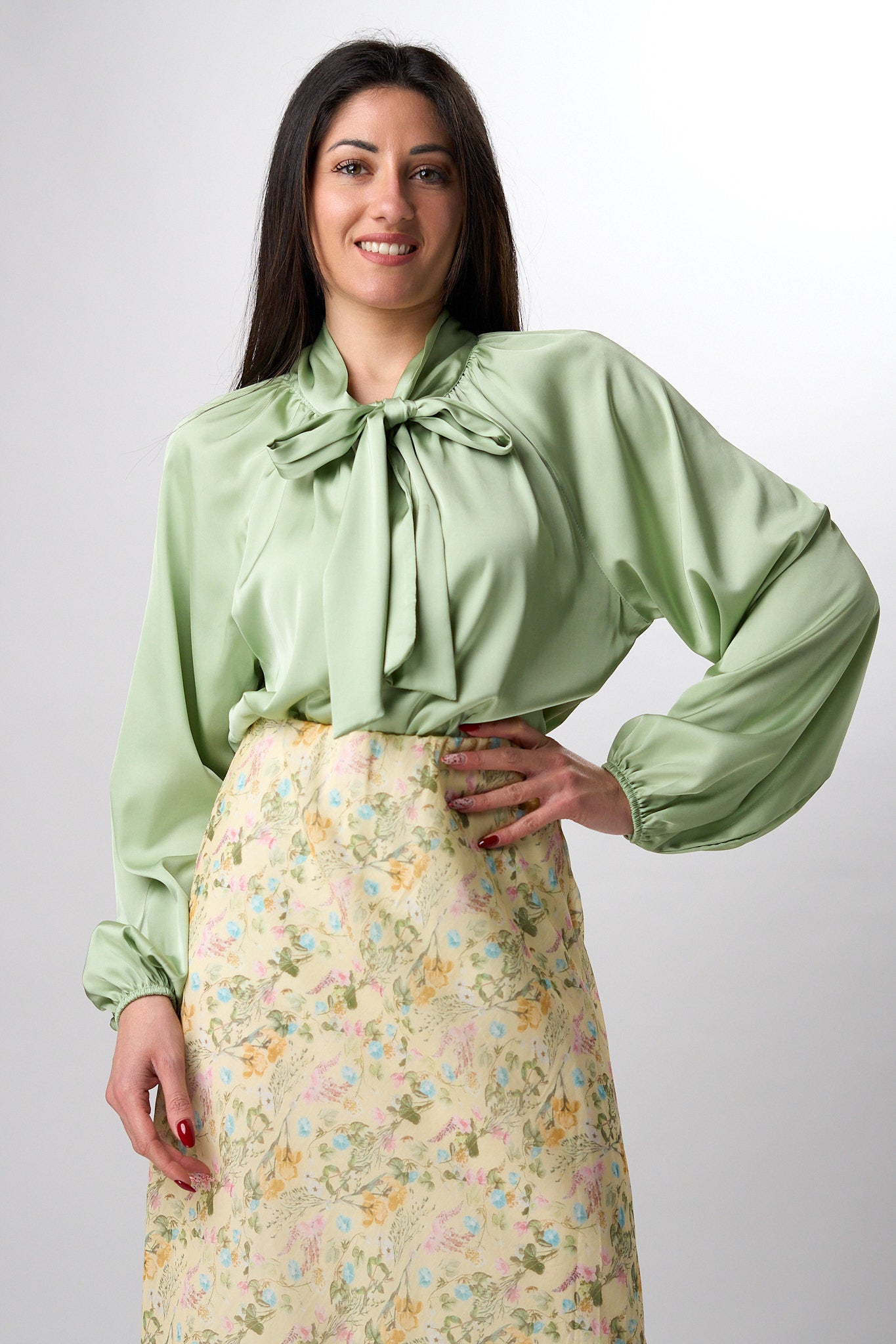 Camicia Satin Fiocco