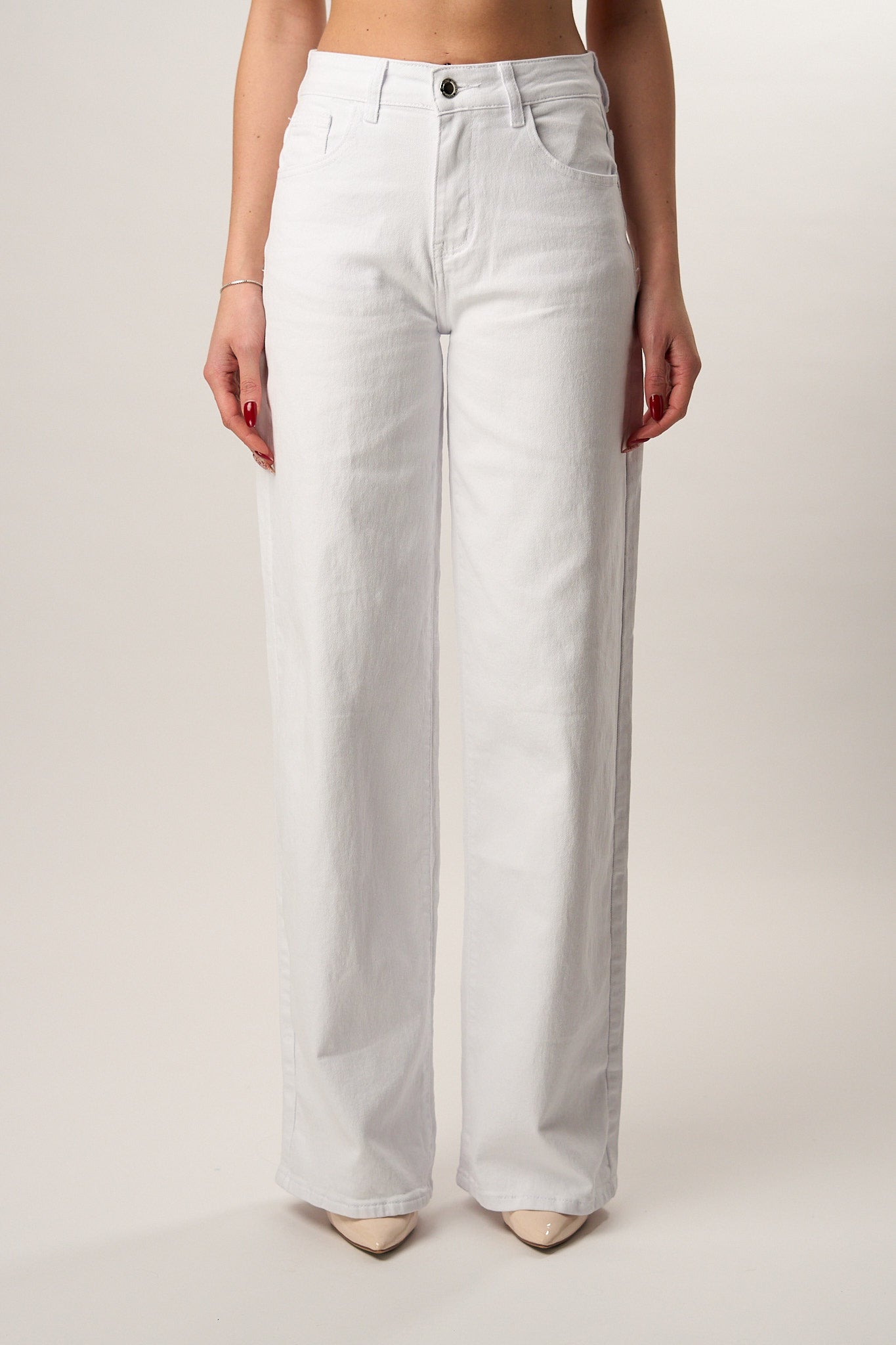 Jeans Wideleg White