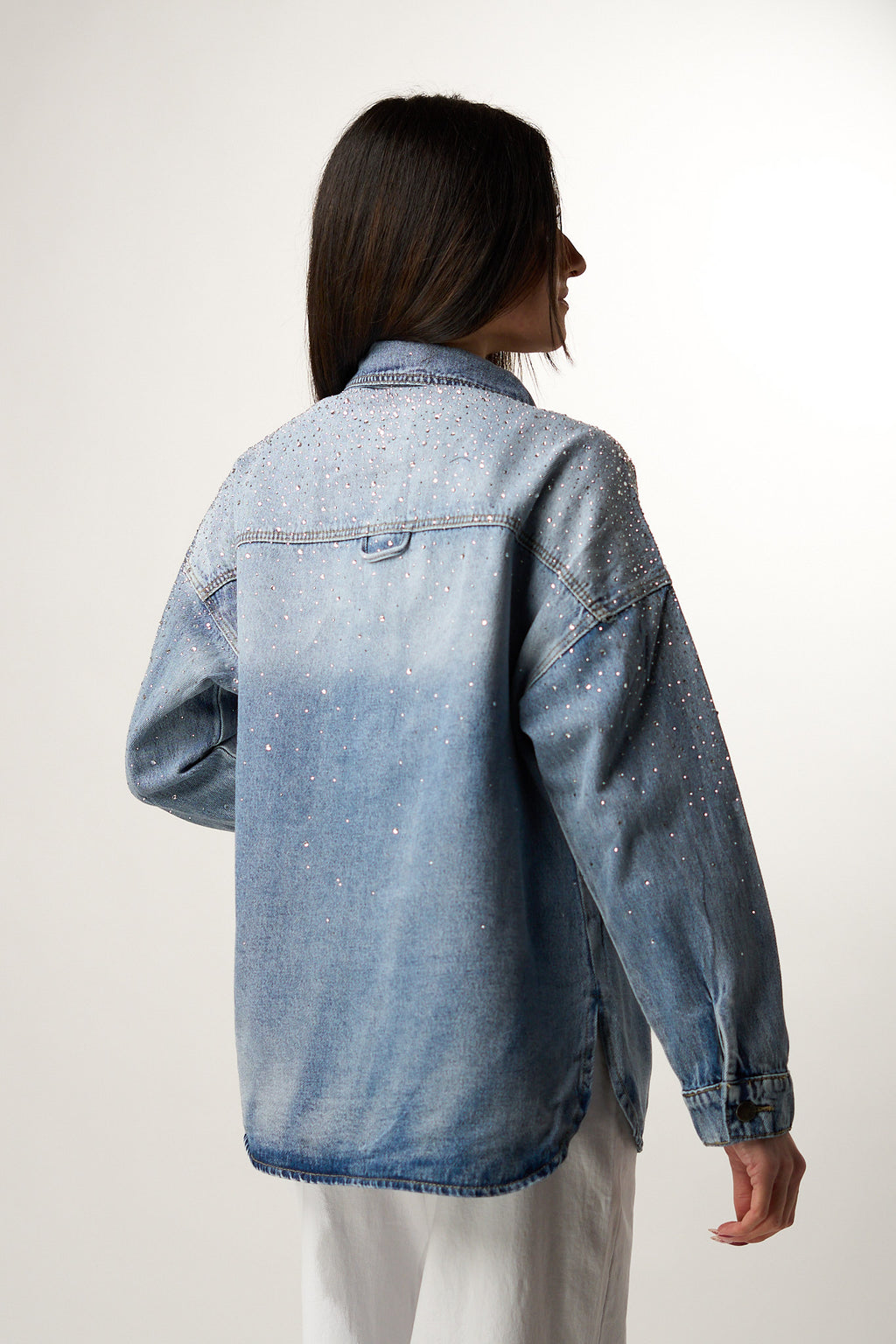 Camicia Denim Strass